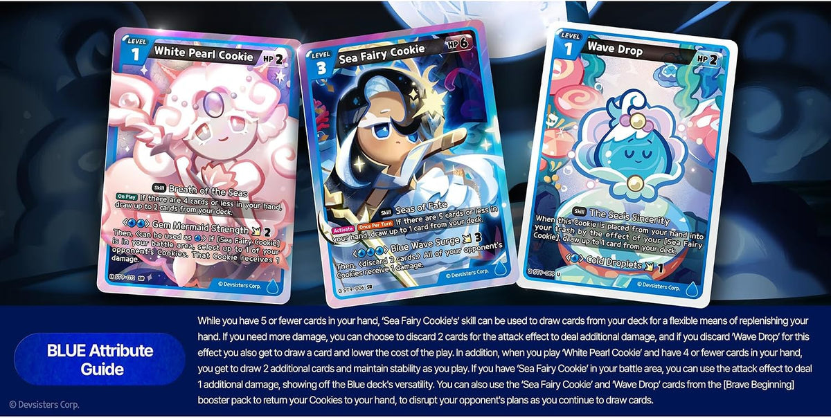 CookieRun TCG: Starter Deck - Seas of Fate - Blue Legendary Cookie Sea Fairy