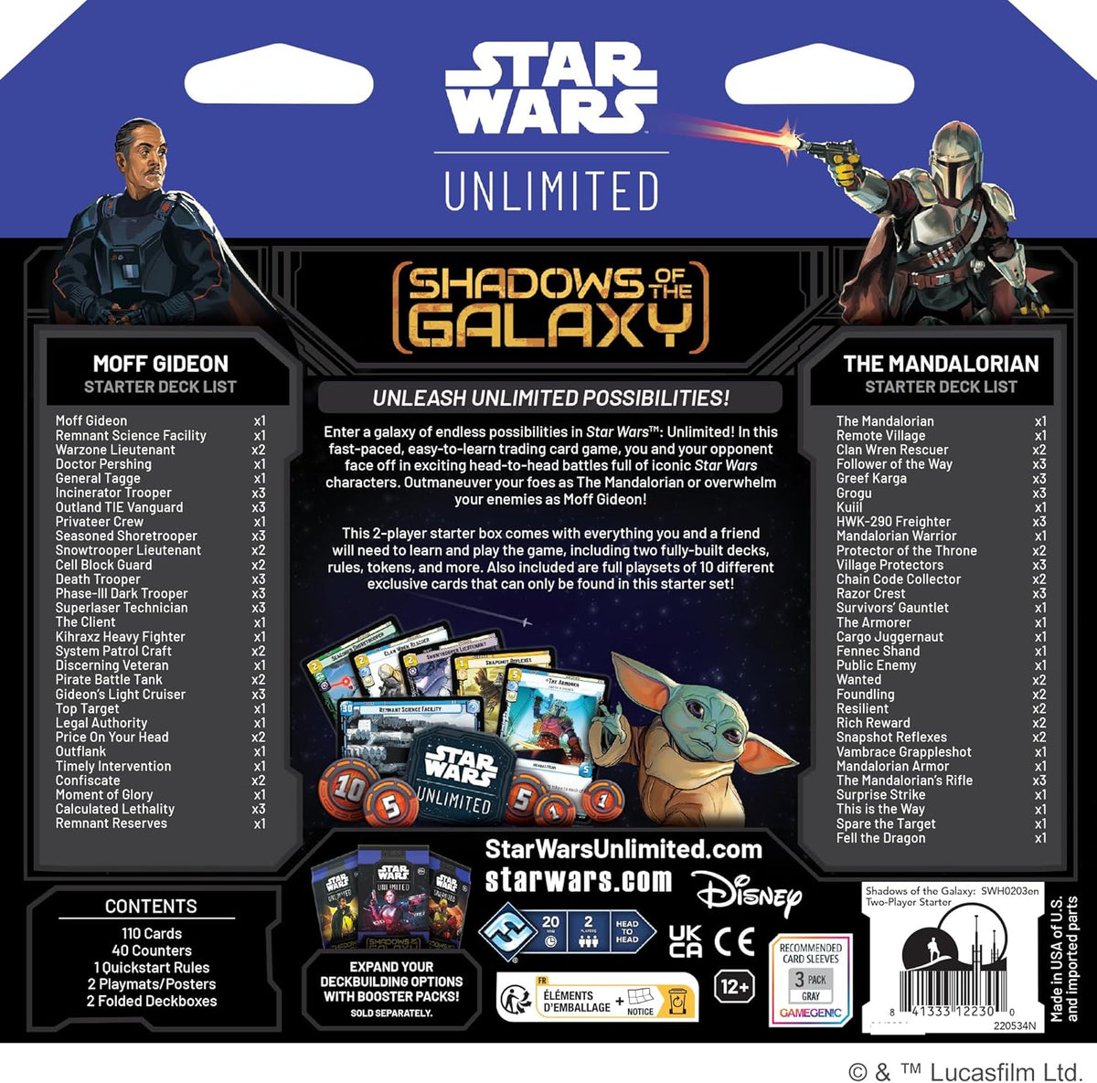Asmodee Star Wars: Unlimited TCG Shadows of The Galaxy Starter Set